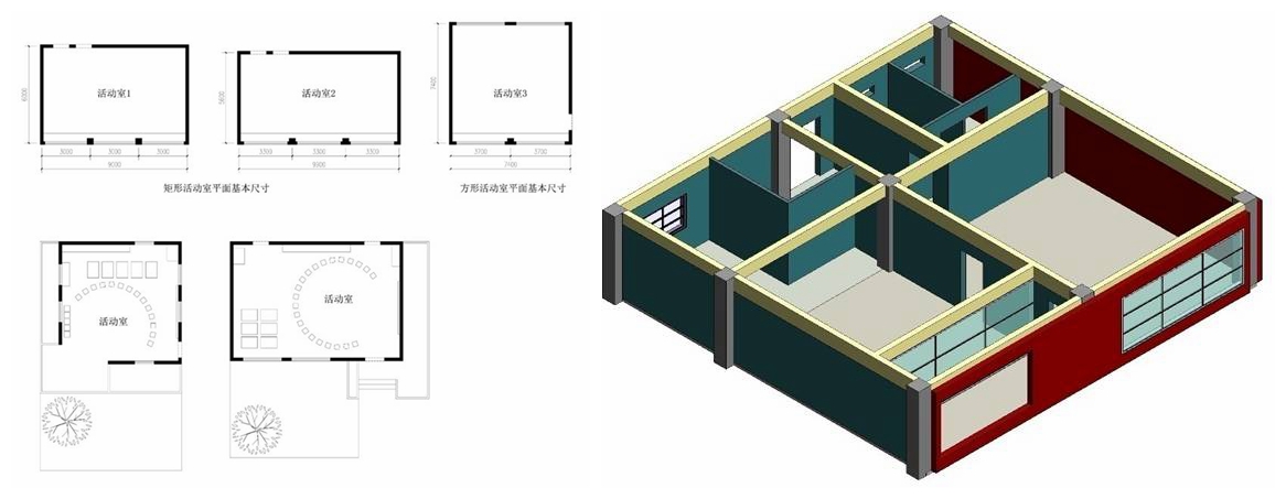 2,梳理幼儿园平面单元组合