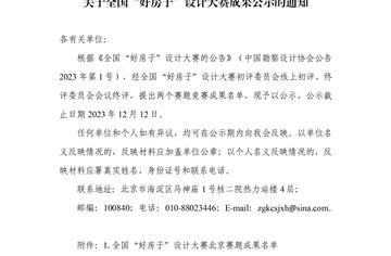 喜讯 | 市建筑院作品荣获全国“好房子”设计大赛奖项